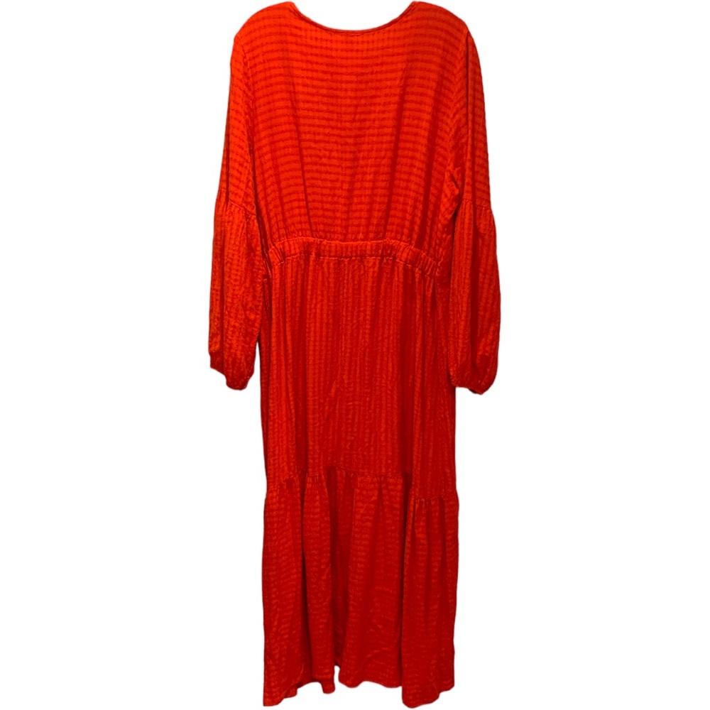 Anthropologie Red Maxi Dress with Balloon Sleeves - Picture 6 of 6